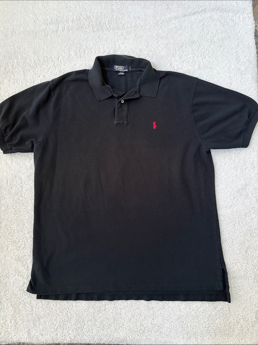Polo by Ralph Lauren Black Polo Shirt with Red Pony Logo